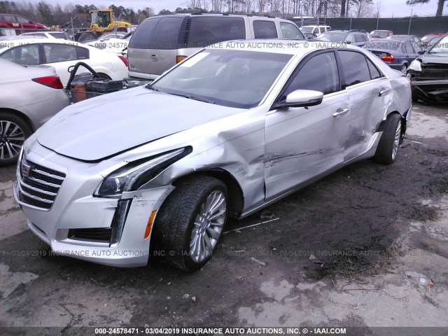 1G6AR5SX9H0147577 - 2017 CADILLAC CTS LUXURY SILVER photo 2