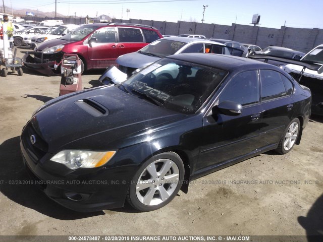 4S3BL676084203715 - 2008 SUBARU LEGACY GT LIMITED BLACK photo 2