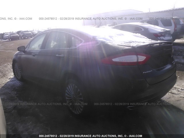 3FA6P0K98ER109532 - 2014 FORD FUSION TITANIUM BLACK photo 3