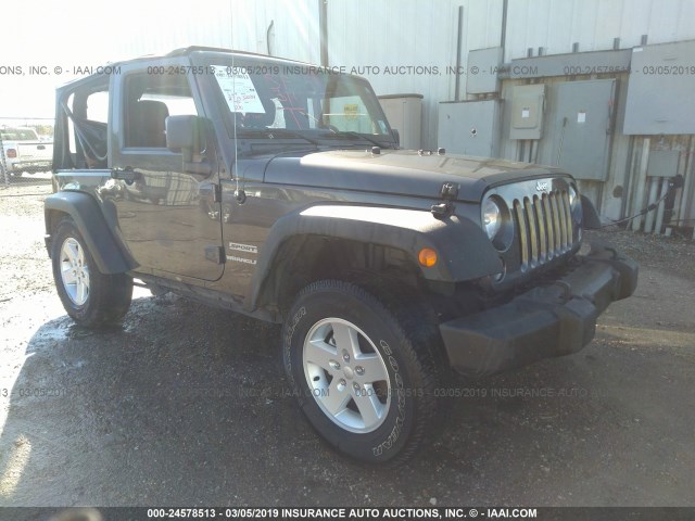 1C4AJWAG1HL664348 - 2017 JEEP WRANGLER SPORT GRAY photo 1