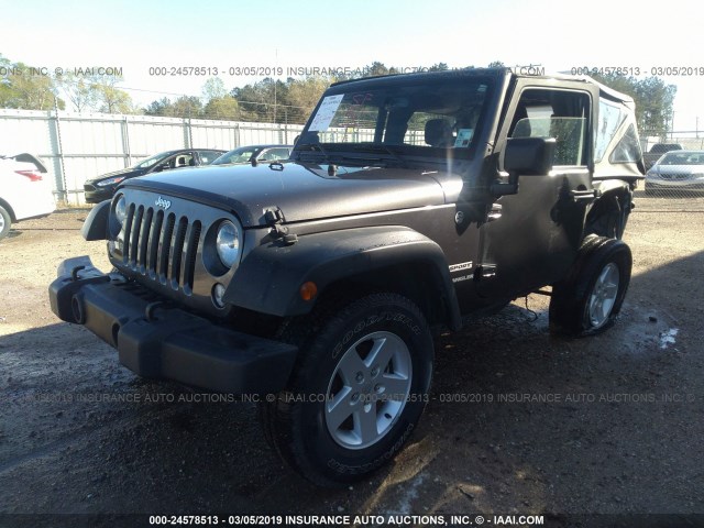 1C4AJWAG1HL664348 - 2017 JEEP WRANGLER SPORT GRAY photo 2