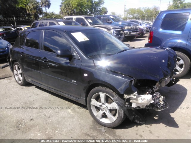 JM1BK343061540492 - 2006 MAZDA 3 HATCHBACK BLACK photo 1