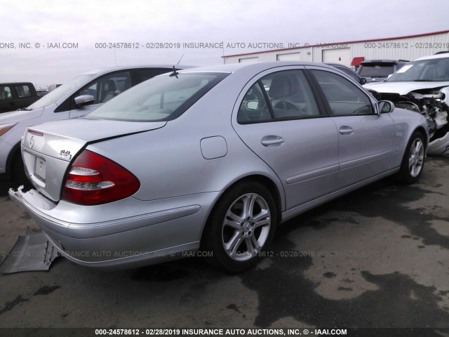 WDBUF56J16A897330 - 2006 MERCEDES-BENZ E 350 SILVER photo 4