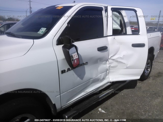 1C6RD6FP8CS274842 - 2012 DODGE RAM 1500 ST WHITE photo 6