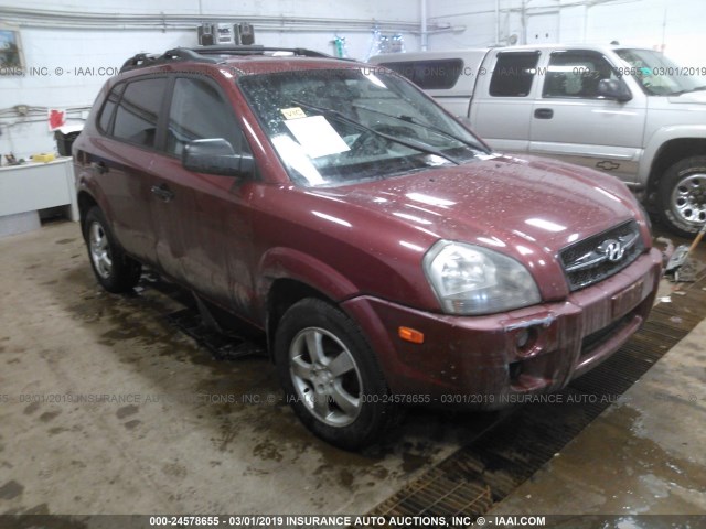 KM8JM12B06U414132 - 2006 HYUNDAI TUCSON GL BURGUNDY photo 1