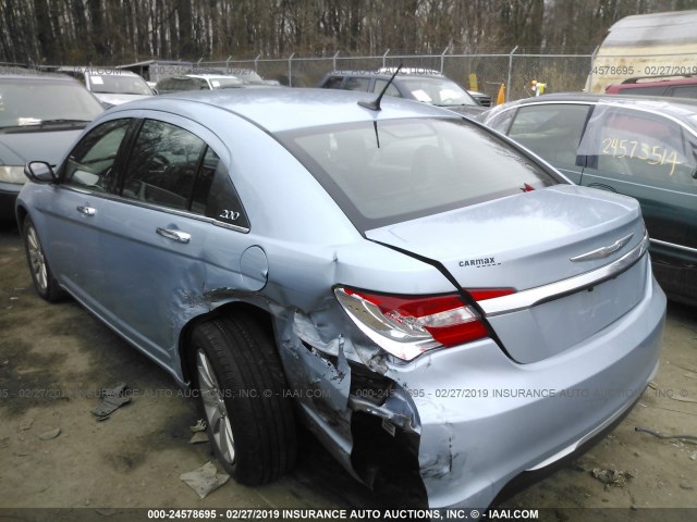 1C3CCBCG6DN507703 - 2013 CHRYSLER 200 LIMITED BLUE photo 6