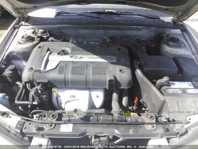 KMHDN45D83U552585 - 2003 HYUNDAI ELANTRA GLS/GT SILVER photo 10