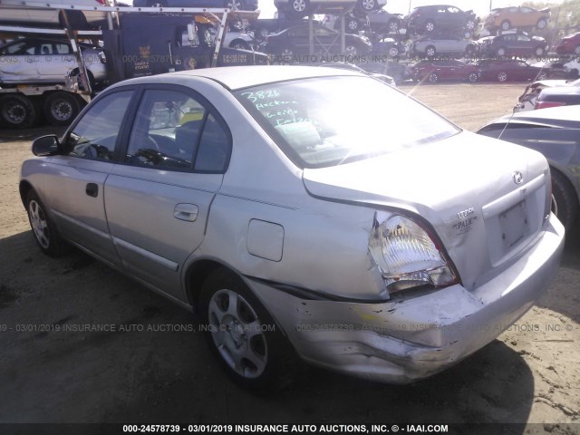 KMHDN45D83U552585 - 2003 HYUNDAI ELANTRA GLS/GT SILVER photo 3