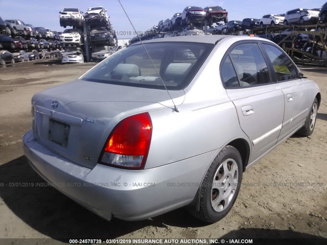 KMHDN45D83U552585 - 2003 HYUNDAI ELANTRA GLS/GT SILVER photo 4