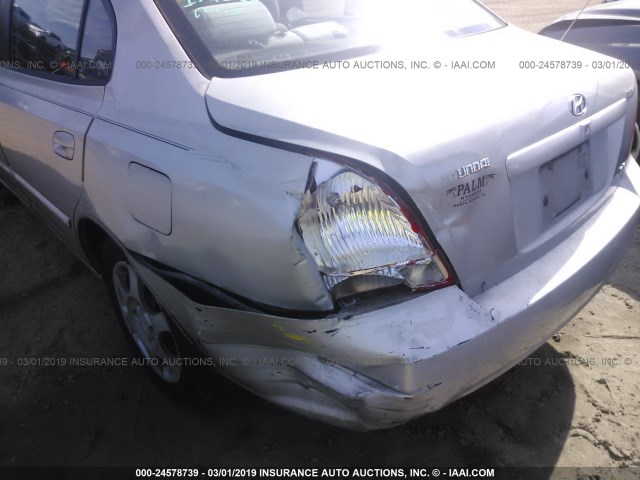 KMHDN45D83U552585 - 2003 HYUNDAI ELANTRA GLS/GT SILVER photo 6