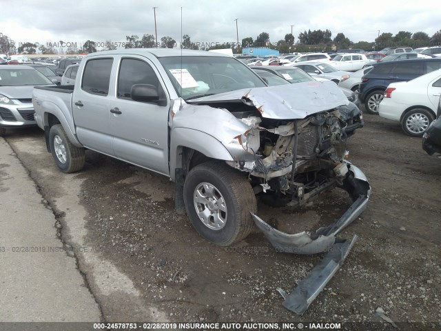 5TEJU62N57Z379396 - 2007 TOYOTA TACOMA DOUBLE CAB PRERUNNER SILVER photo 1