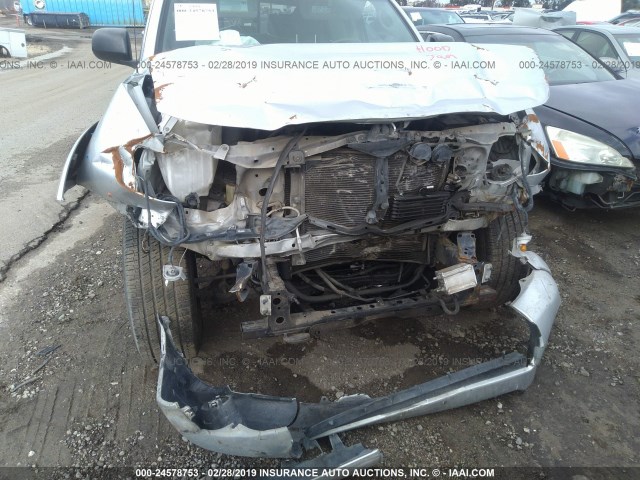 5TEJU62N57Z379396 - 2007 TOYOTA TACOMA DOUBLE CAB PRERUNNER SILVER photo 6