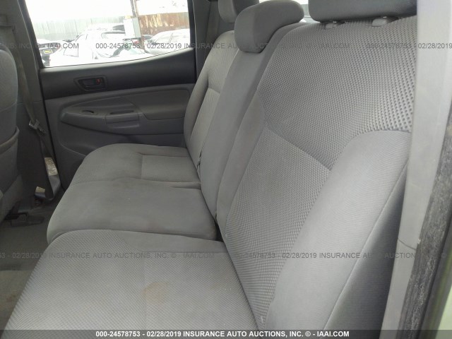 5TEJU62N57Z379396 - 2007 TOYOTA TACOMA DOUBLE CAB PRERUNNER SILVER photo 8