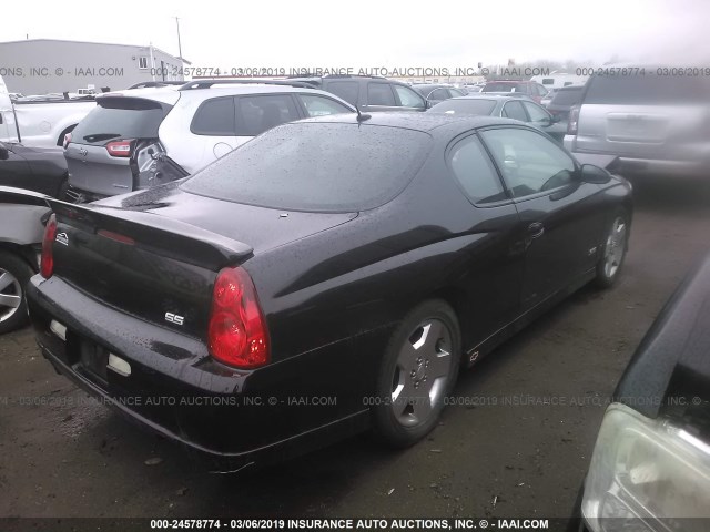 2G1WL15C869411163 - 2006 CHEVROLET MONTE CARLO SS BLACK photo 4