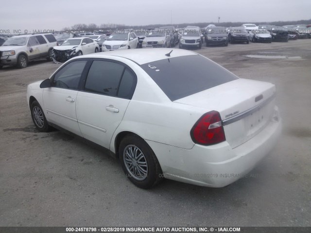 1G1ZS58F47F226405 - 2007 CHEVROLET MALIBU LS WHITE photo 3