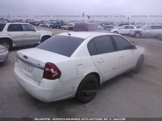 1G1ZS58F47F226405 - 2007 CHEVROLET MALIBU LS WHITE photo 4