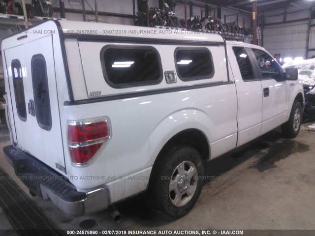 1FTEX1CM1DFD95914 - 2013 FORD F150 SUPER CAB WHITE photo 4