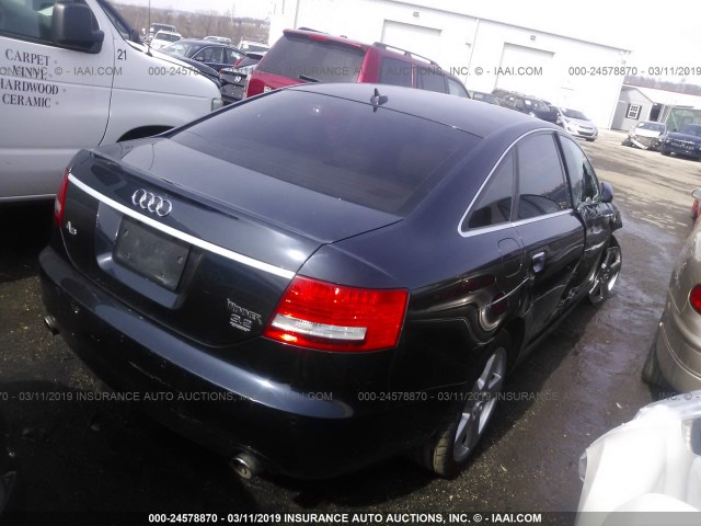 WAUDH74F88N100117 - 2008 AUDI A6 3.2 QUATTRO BLUE photo 4