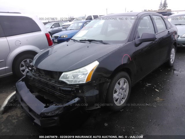 1FAHP34N18W116666 - 2008 FORD FOCUS S/SE BLACK photo 2