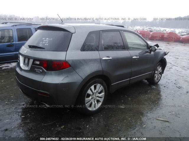 5J8TB2H21BA006557 - 2011 ACURA RDX GRAY photo 4