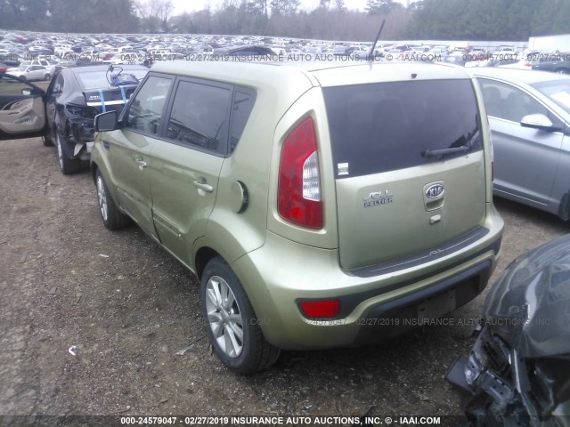 KNDJT2A63C7466351 - 2012 KIA SOUL +/!/SPORT GREEN photo 3