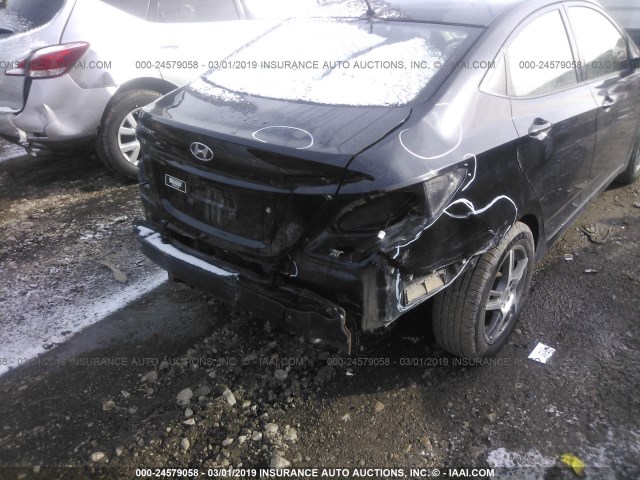 KMHCT4AE3CU248175 - 2012 HYUNDAI ACCENT GLS/GS BLACK photo 6