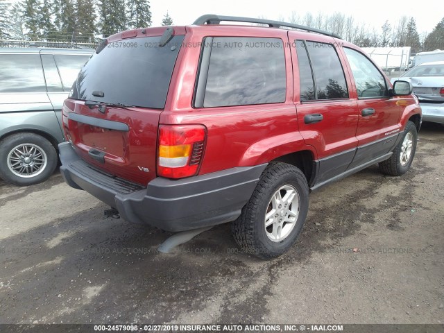 1J4GW48N34C327317 - 2004 JEEP GRAND CHEROKEE LAREDO/COLUMBIA/FREEDOM 红色 照片 4