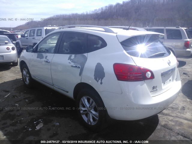 JN8AS5MV7DW637007 - 2013 NISSAN ROGUE S/SV WHITE photo 3