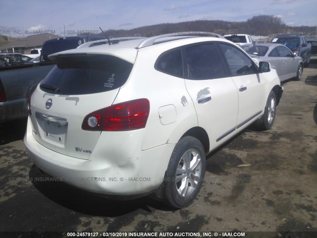 JN8AS5MV7DW637007 - 2013 NISSAN ROGUE S/SV WHITE photo 4