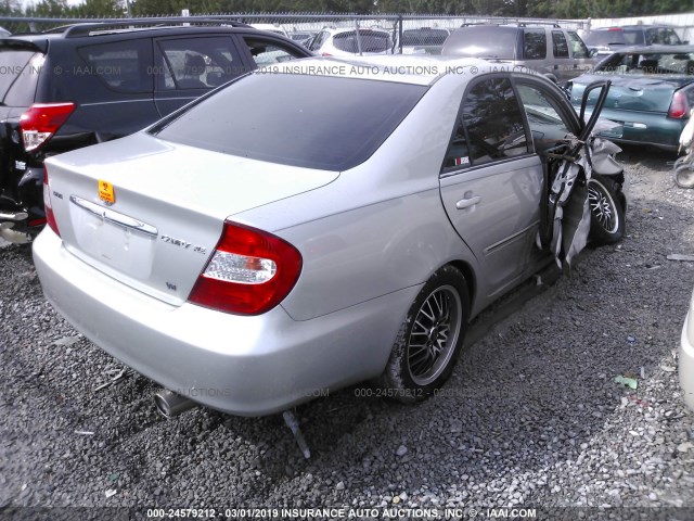 4T1BF30K84U072116 - 2004 TOYOTA CAMRY LE/XLE/SE SILVER photo 4