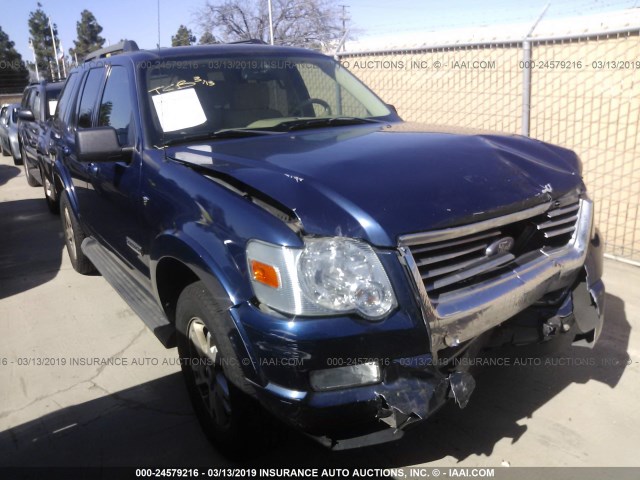 1FMEU63897UB55045 - 2007 FORD EXPLORER XLT BLUE photo 1