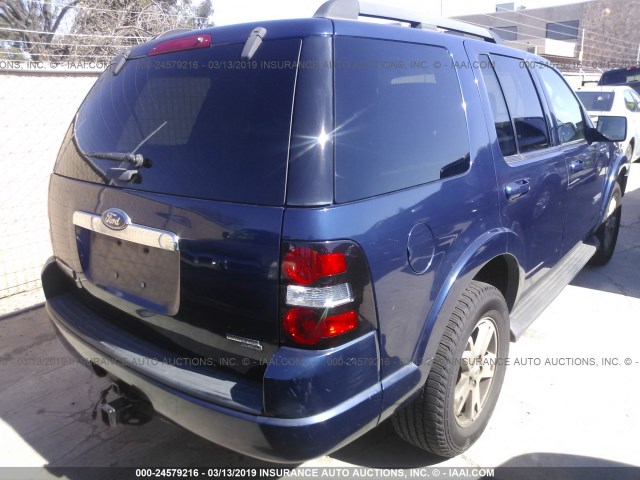 1FMEU63897UB55045 - 2007 FORD EXPLORER XLT BLUE photo 4