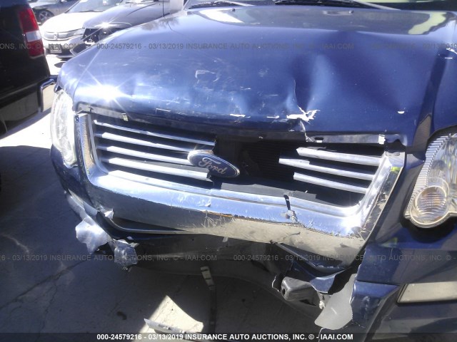 1FMEU63897UB55045 - 2007 FORD EXPLORER XLT BLUE photo 6