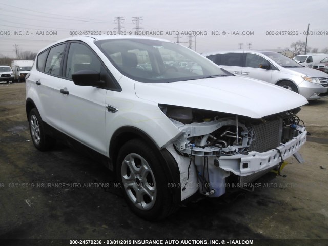 1FMCU0F74JUD01284 - 2018 FORD ESCAPE S WHITE photo 1