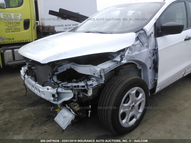 1FMCU0F74JUD01284 - 2018 FORD ESCAPE S WHITE photo 6