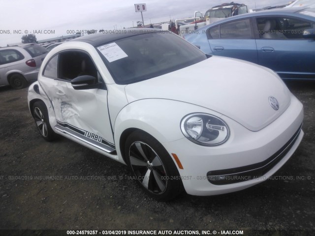 3VWVA7AT2CM629780 - 2012 VOLKSWAGEN BEETLE TURBO WHITE photo 1