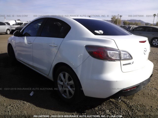 JM1BL1VF9B1388832 - 2011 MAZDA 3 I WHITE photo 3