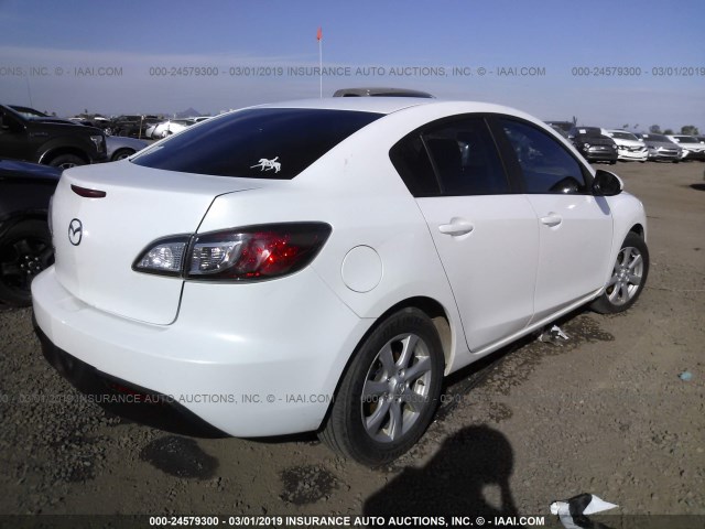 JM1BL1VF9B1388832 - 2011 MAZDA 3 I WHITE photo 4