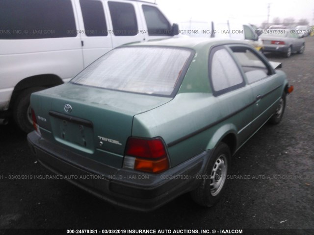 JT2EL55D8S0034415 - 1995 TOYOTA TERCEL STD GREEN photo 4