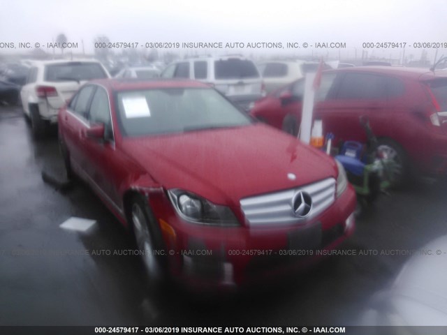 WDDGF4HB2DA806776 - 2013 MERCEDES-BENZ C 250 RED photo 1