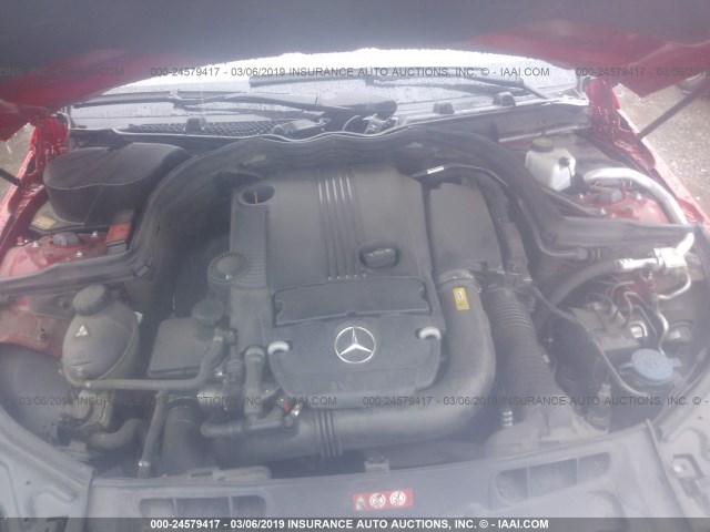 WDDGF4HB2DA806776 - 2013 MERCEDES-BENZ C 250 RED photo 10