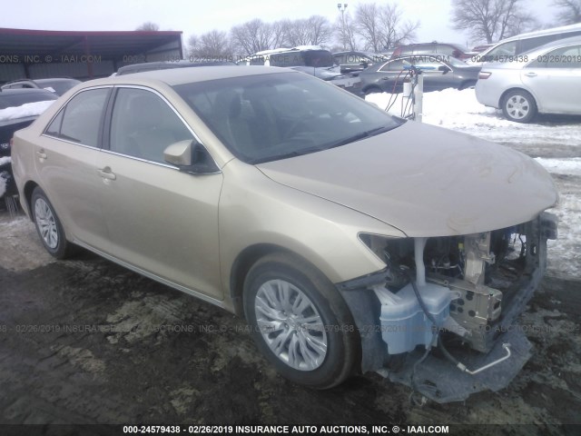 4T4BF1FK0CR244607 - 2012 TOYOTA CAMRY SE/LE/XLE GOLD photo 1