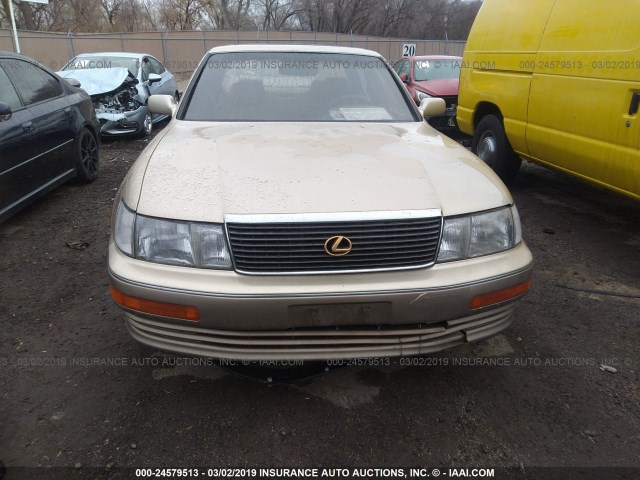 JT8UF11E2P0184267 - 1993 LEXUS LS 400 GOLD photo 6