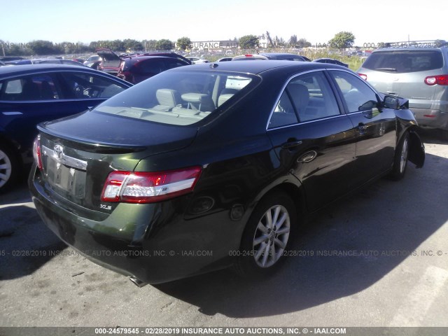 4T4BF3EK3BR127311 - 2011 TOYOTA CAMRY SE/LE/XLE 绿色 照片 4