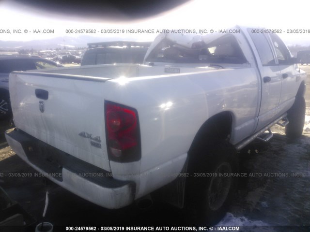 3D7KS28A58G192573 - 2008 DODGE RAM 2500 ST/SLT WHITE photo 4