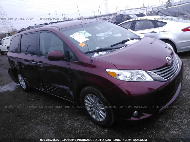 5TDYK3DC5DS362637 - 2013 TOYOTA SIENNA XLE/LIMITED RED photo 1