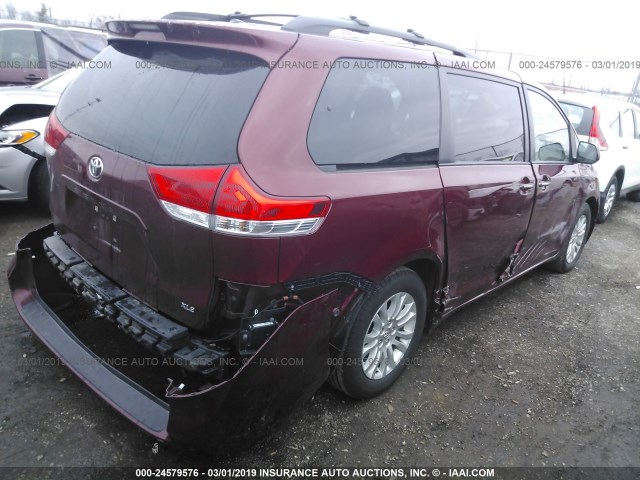 5TDYK3DC5DS362637 - 2013 TOYOTA SIENNA XLE/LIMITED RED photo 6