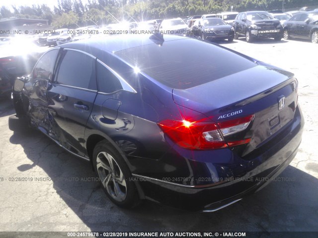 1HGCV1F58JA100416 - 2018 HONDA ACCORD EXL Mavi foto 3
