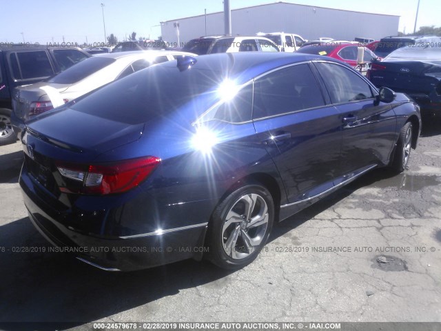 1HGCV1F58JA100416 - 2018 HONDA ACCORD EXL Mavi foto 4
