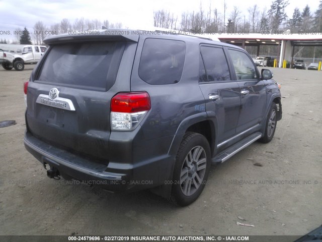 JTEBU5JR9C5079632 - 2012 TOYOTA 4RUNNER SR5/LIMITED/TRAIL GRAY photo 4